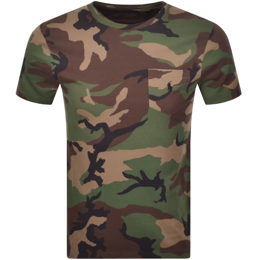 Alternative Image for ProductRalph Lauren Camouflage Print T Shirt Green1